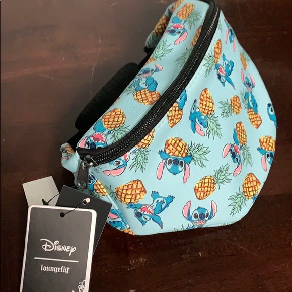 Disney Bags Disney Loungefly Stitch Fanny Pack Cardholder Set